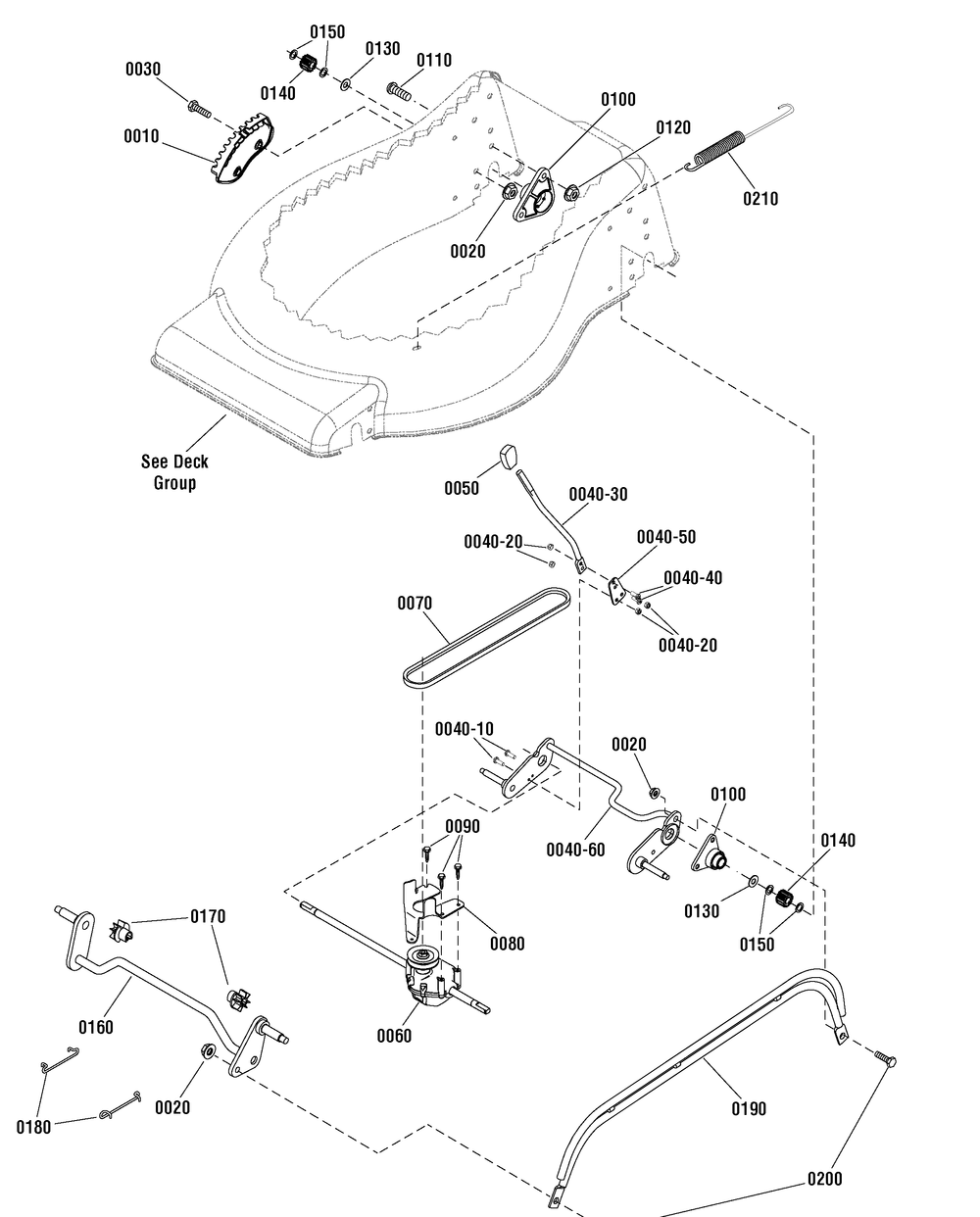 Height-Of-Cut Group, 16 Sp (881570) Diagram and Parts List for 881579-CXM550E 2013 Briggs and Stratton Lawn Mower
